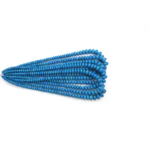 Ceruleite beads from Chile – natural blue smooth tumble gemstone beads for jewellery making