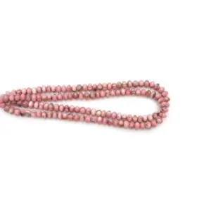Pink Opal beads from Peru, pastel smooth round gemstone beads