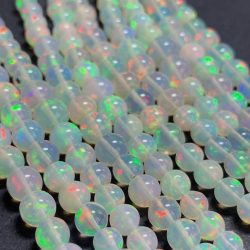 Opal Smooth Rounds Graduated Approx 4-6mm Beads 8cm Strand