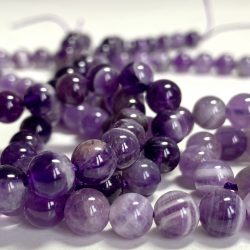Amethyst 6 mm Smooth Rounds 38 cm Strand