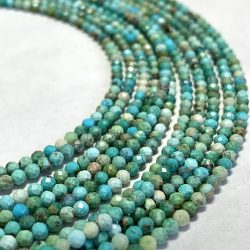 Turquoise Micro Faceted 2.2 - 2.3mm Beads 32cm Strand