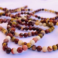 Mookaite Smooth Rounds Approx 4mm Beads 38cm Strand