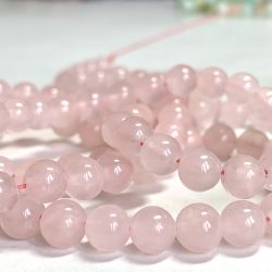Rose Quartz Smooth Rounds Approx 6mm Beads 38cm Strand