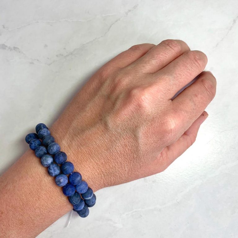 Sodalite Matt 8 mm Round Beads 38 cm Strand - Image 4