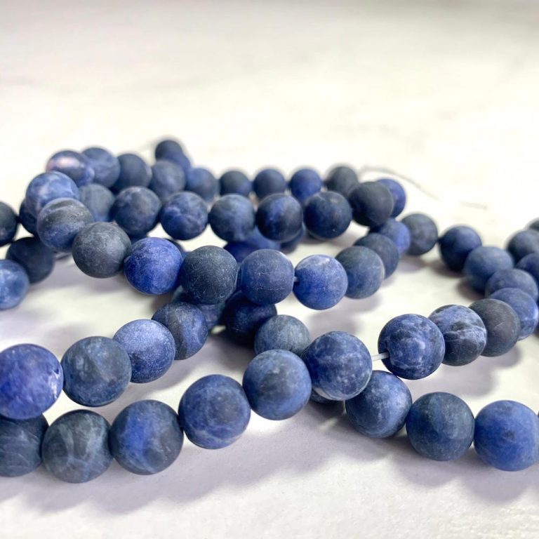 Sodalite Matt 8 mm Round Beads 38 cm Strand