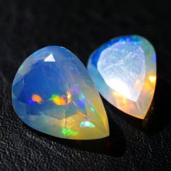 Opal Faceted Pear Shapes 2 Piece Pack Approx 5.50 Carats