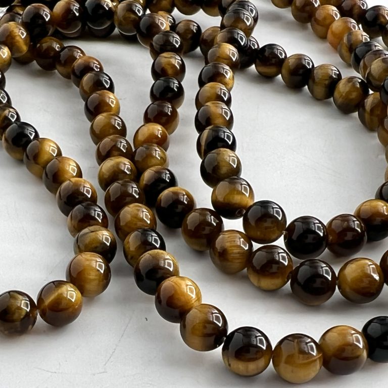 Tigers Eye Smooth Rounds Approx 6mm Beads 38cm Strand - Image 3