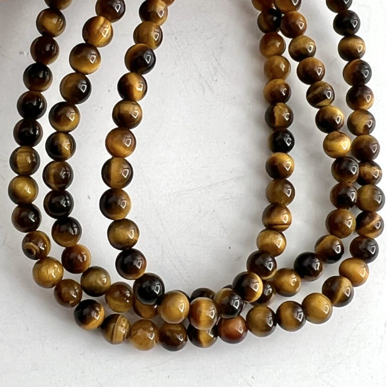 Tigers Eye Smooth Rounds Approx 4mm Beads 38cm Strand - Image 3