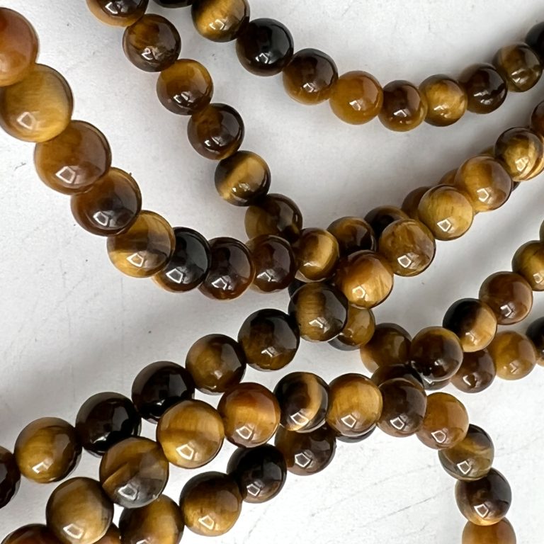 Tigers Eye Smooth Rounds Approx 4mm Beads 38cm Strand - Image 2