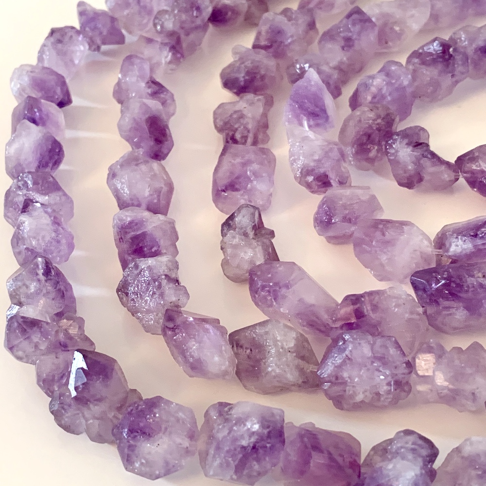 Amethyst BiColoured Rough Point 36cm Strand 2030pcs • Chalmers Gems