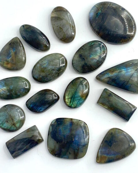 Labradorite Mixed Shaped Cabochons 500 Carats Pack