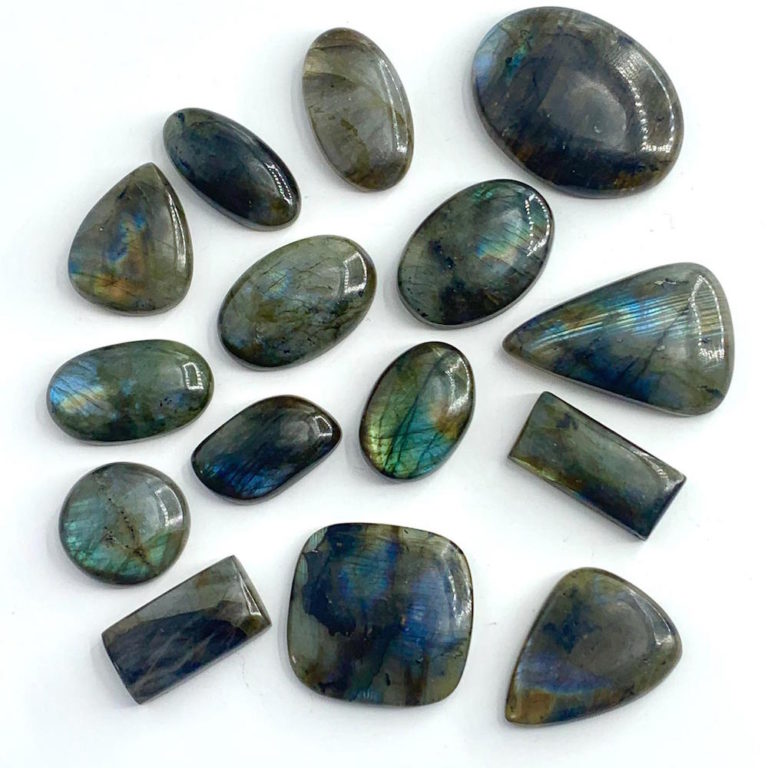 Labradorite Mixed Shaped Cabochons 500 Carats Pack