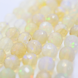 Opal Faceted Rounds Approx 4mm Beads 20 Per Strand