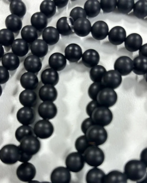 Black Agate Oiled Matt Rounds Approx 6mm Beads 38cm Strand