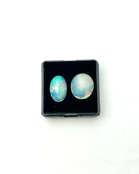 Opal Large Faceted Ovals 2 Pieces Per Pack 5 Carats Boxed