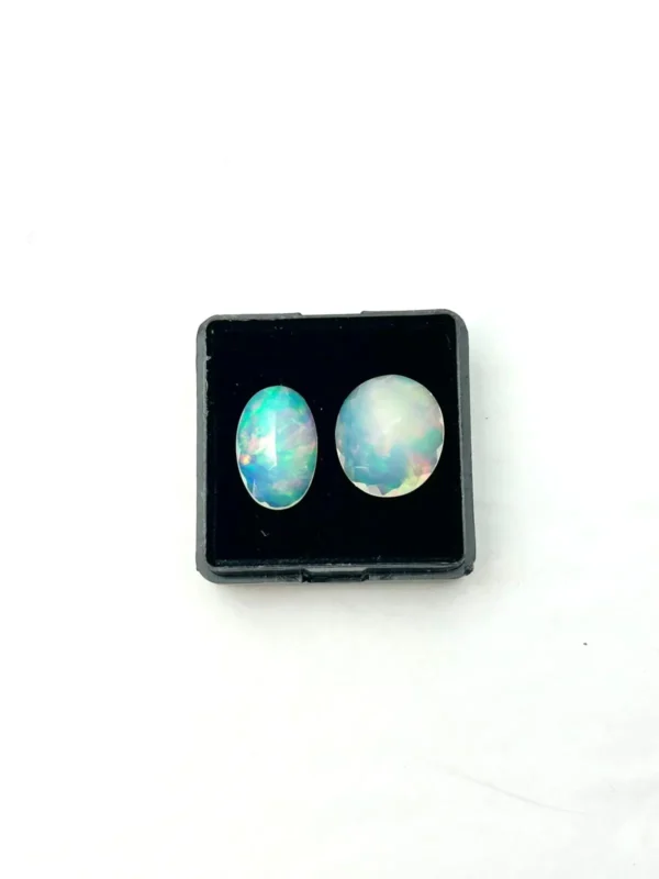 Opal Large Faceted Ovals 2 Pieces Per Pack 5 Carats Boxed