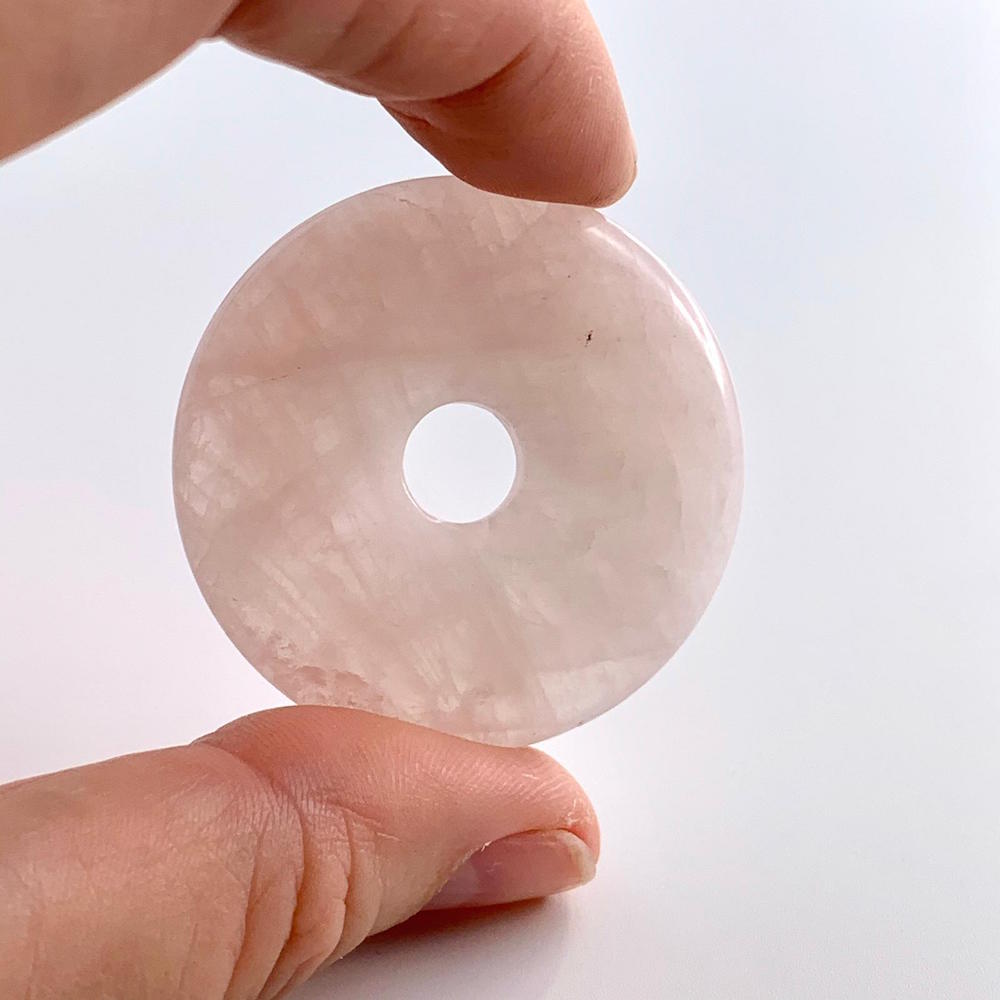 Rose Quartz Gemstone Donut 40mm 1 Piece • Chalmers Gems