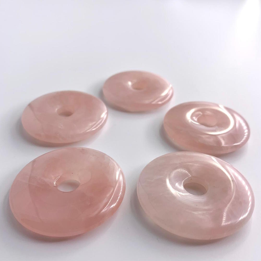 Rose Quartz Gemstone Donut 40mm 1 Piece • Chalmers Gems