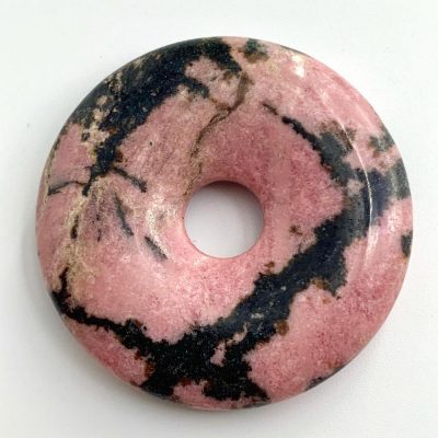 Rhodonite Gemstone Donut 40 mm