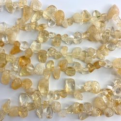 Citrine Flat Drops Approx 6 × 8 - 10 x 12mm Beads 38cm Strand