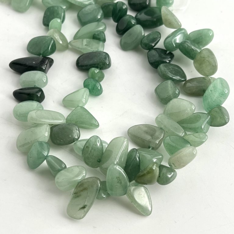 Aventurine Flat Drops Approx 6 x 8 - 10 x 12mm Beads 38cm Strand - Image 3