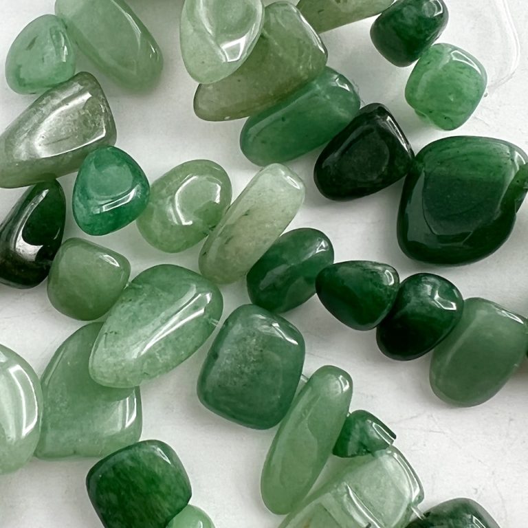 Aventurine Flat Drops Approx 6 x 8 - 10 x 12mm Beads 38cm Strand