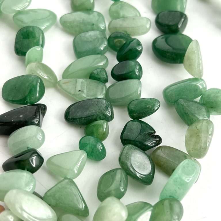 Aventurine Flat Drops Approx 6 x 8 - 10 x 12mm Beads 38cm Strand - Image 4
