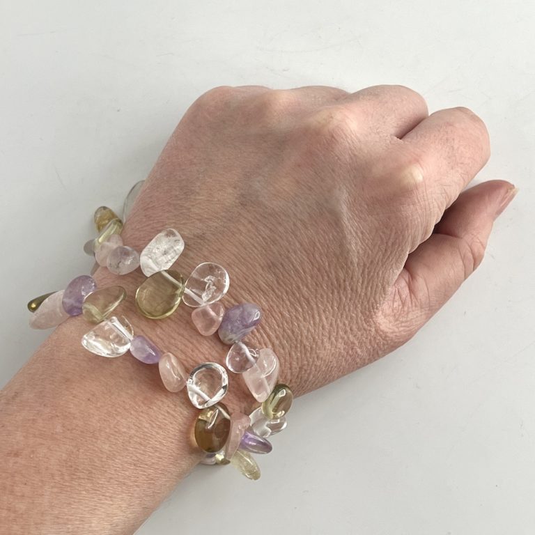 Mixed Quartz Flat Drop Beads Approx 6 x 8 - 10 x 12mm 38cm Strand - Image 4