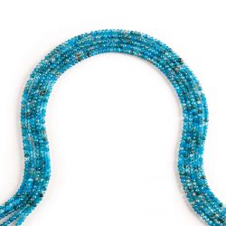 Apatite 3 x 2mm Faceted Rondelle Beads 38cm Strand