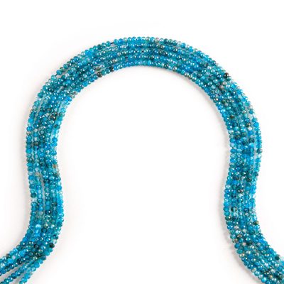Apatite Faceted Rondelles Approx 3 x 2mm Beads 38cm Strand
