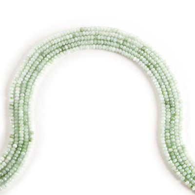 Jadeite Faceted Rondelles 3x2mm Beads 38cm Strand