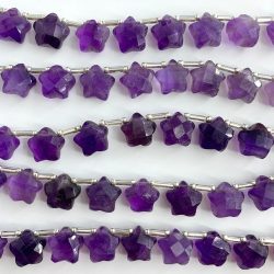 Amethyst Faceted Stars Approx 10mm 12 Pieces Per Pack