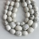 Magnesite Olive Shape Beads 20cm Strand