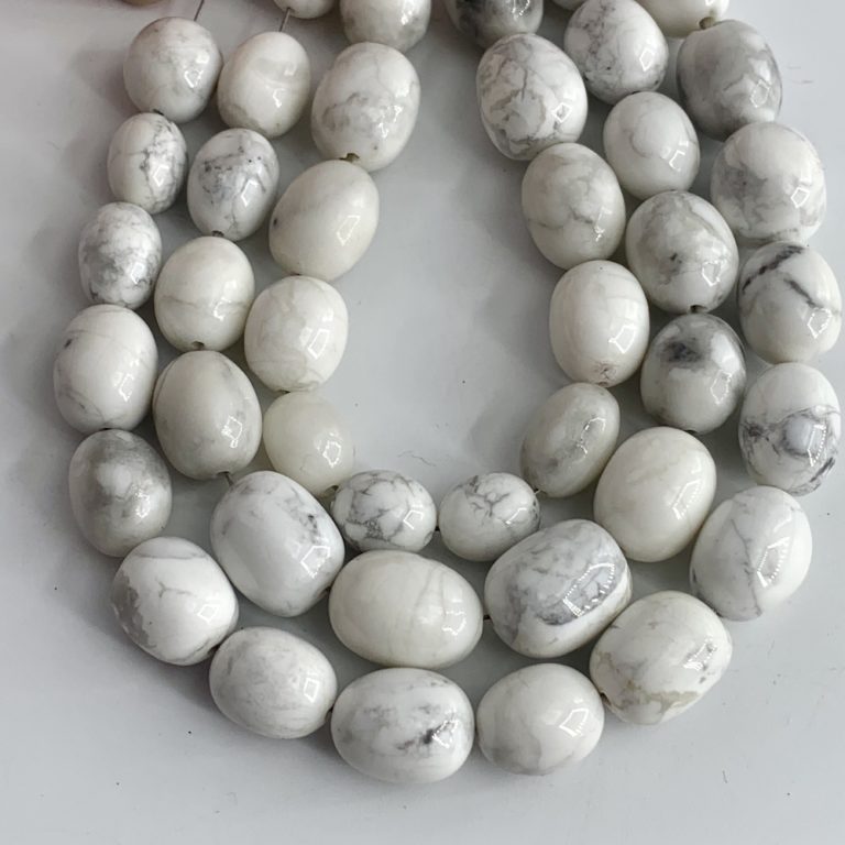 Magnesite Olive Shape Beads 20cm Strand