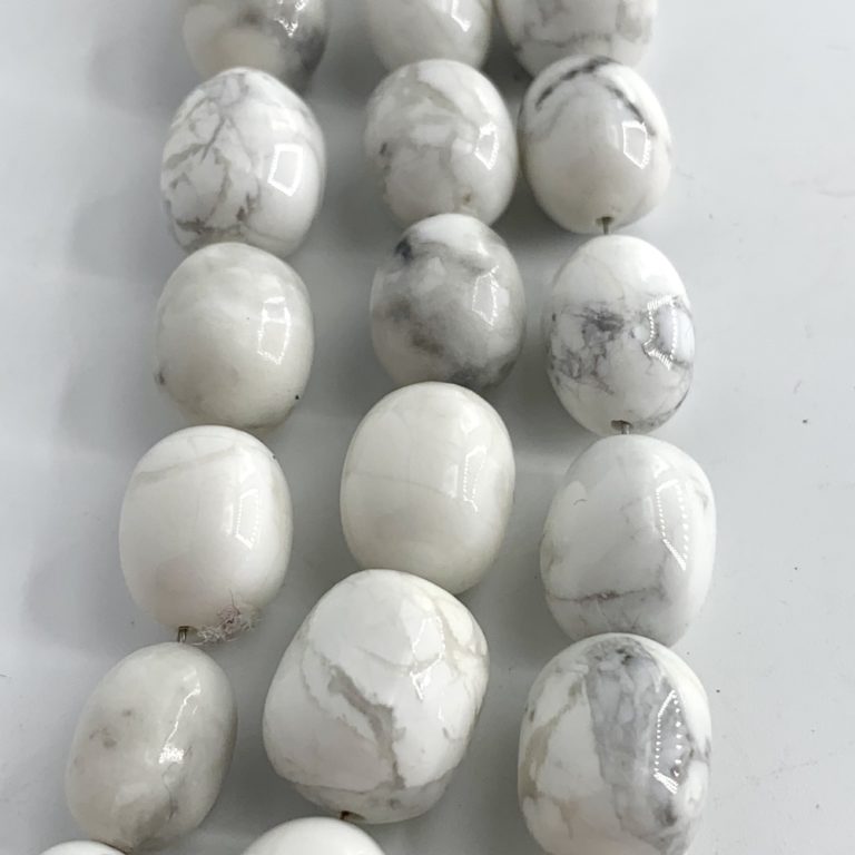 Magnesite Olive Shape Beads 20cm Strand - Image 2