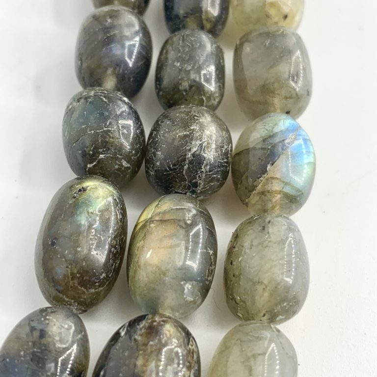 Labradorite Olive Shape Beads 20cm Strand - Image 3