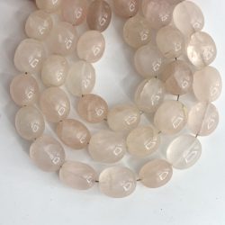 Rose Quartz Olive Shape Beads Approx 12 x 10mm