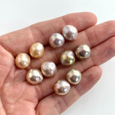 Freshwater Cultured Edison Style Baroque Pearls 11-12 mm Half Drilled