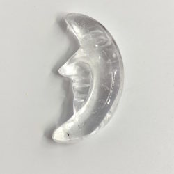 Clear Quartz Hand Carved Moon Approx 3 x 1.5cm