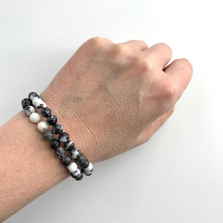 Zebra Jasper Smooth Rounds 8mm 36cm strand - Image 3
