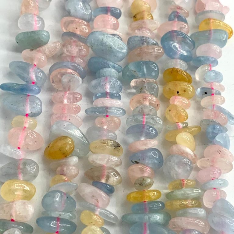 Multi Beryl Nuggets Approx 4-9mm 38cm Strand - Image 2