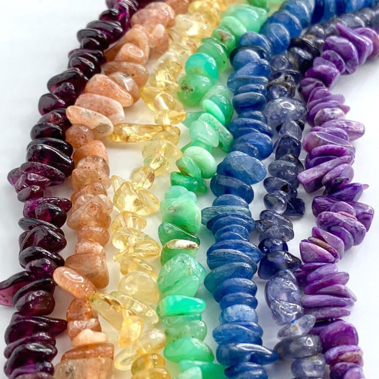 Chrysoprase Rainbow Chips 4-9mm Centre Drilled 38cm Strand - Image 6