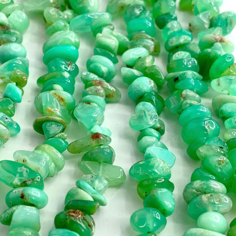 Chrysoprase Rainbow Chips 4-9mm Centre Drilled 38cm Strand - Image 2
