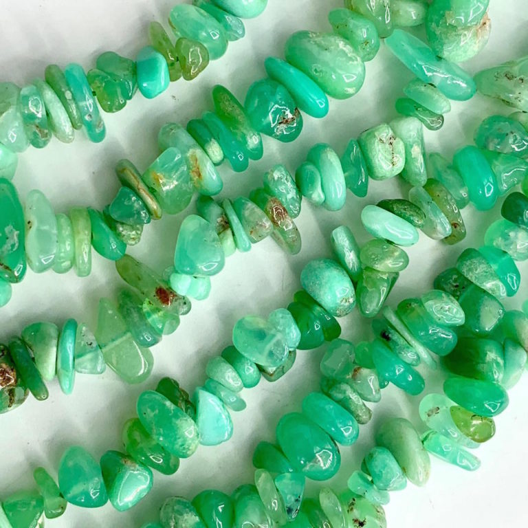 Chrysoprase Rainbow Chips 4-9mm Centre Drilled 38cm Strand