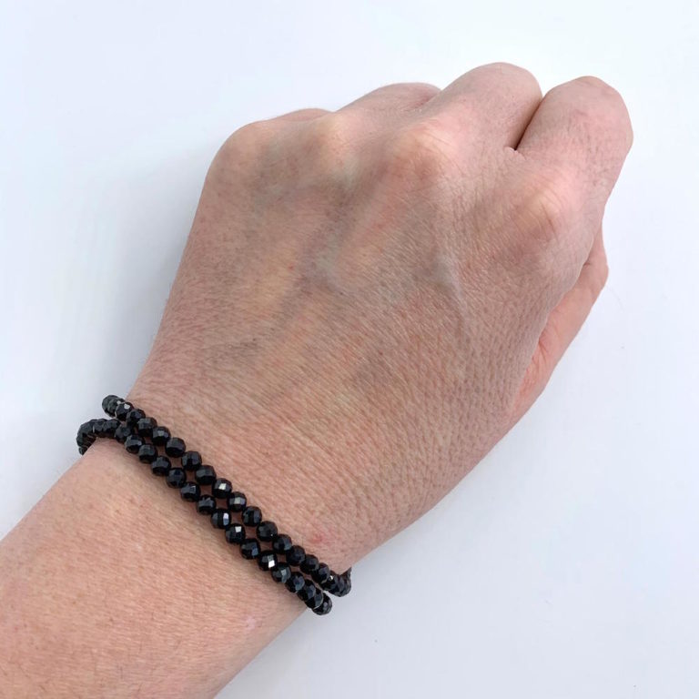 Black Spinel Faceted Rounds 4mm 38cm Strand - Image 3