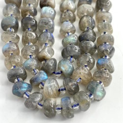 Labradorite Slices Approx 7 x 3mm Beads 38cm Strand With Spacers