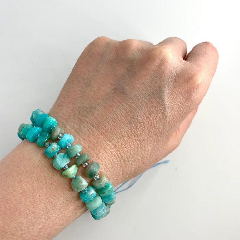 Amazonite Slices Approx 7 x 3mm 38cm Strand With Spacers - Image 2