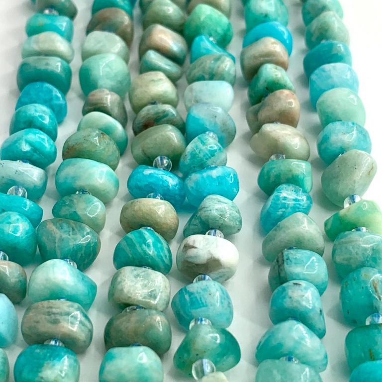 Amazonite Slices Approx 7 x 3mm 38cm Strand With Spacers - Image 4