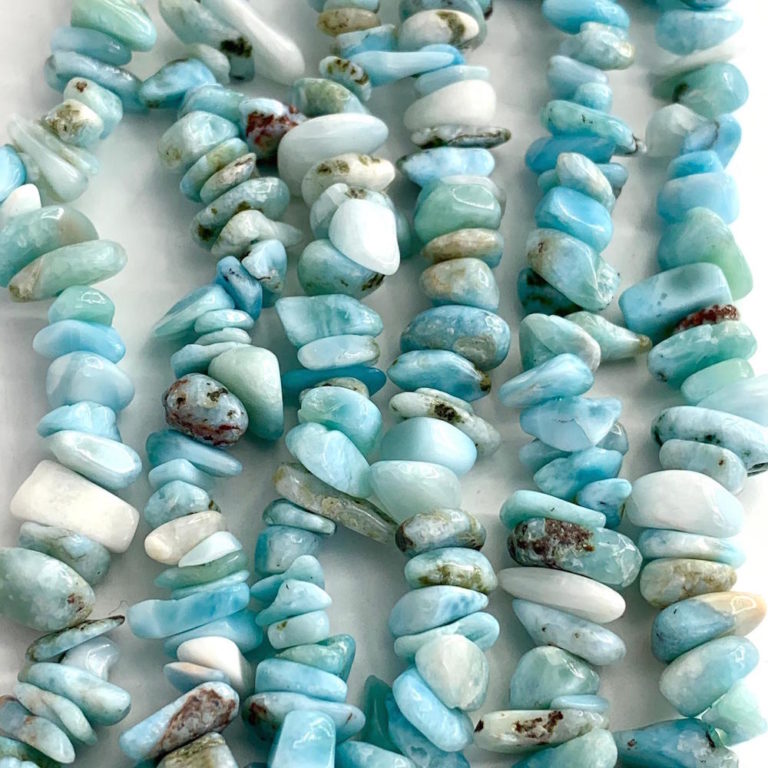 Larimar Chips 3-6mm Centre Drilled 80cm Strand - Image 3