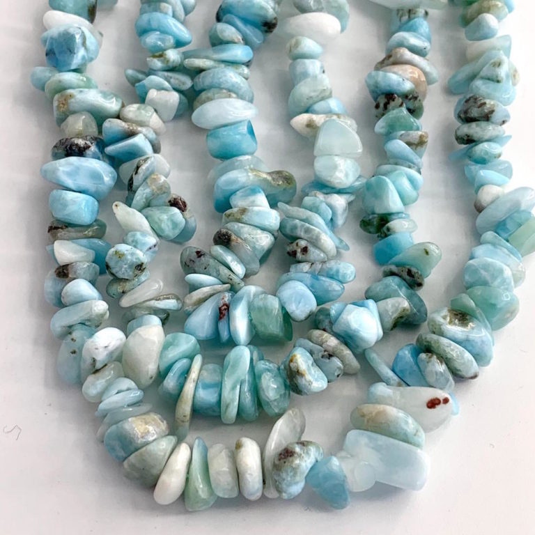 Larimar Chips 3-6mm Centre Drilled 80cm Strand - Image 4